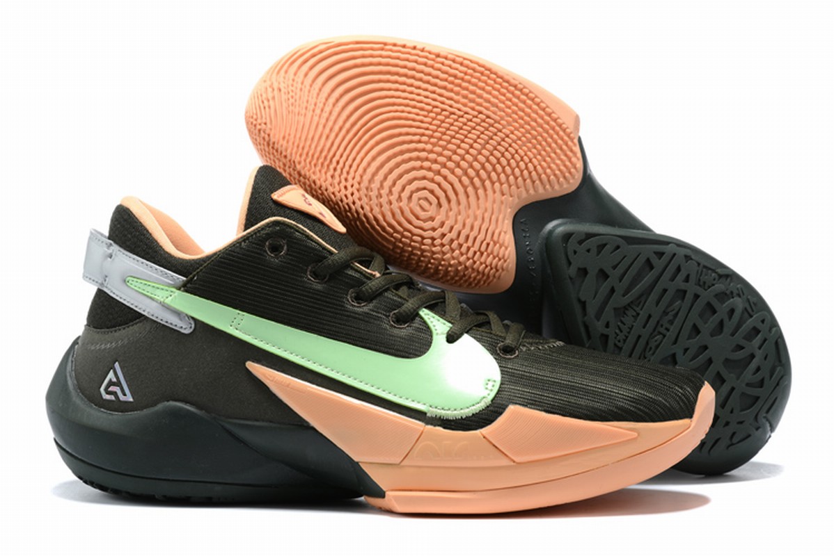 Nike Freak 2 Shoes Black Green Orange